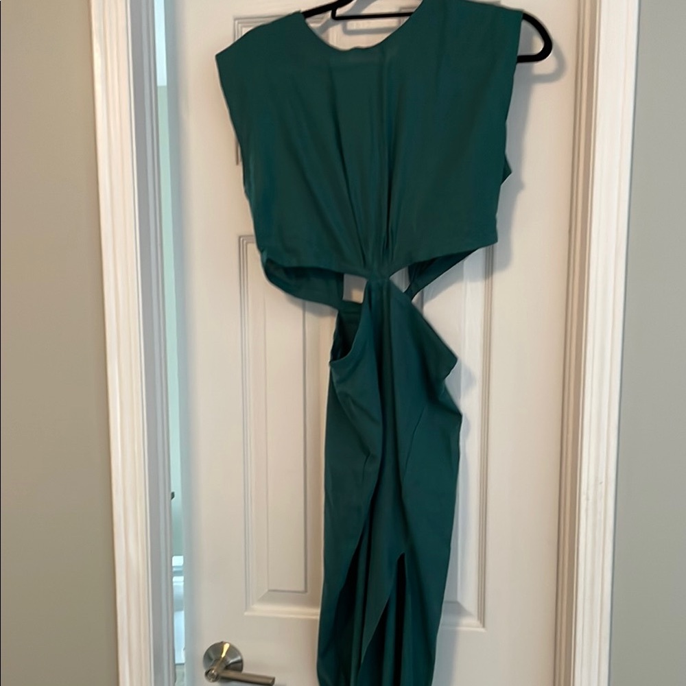 Zara cut out Linen blend Midi Dress